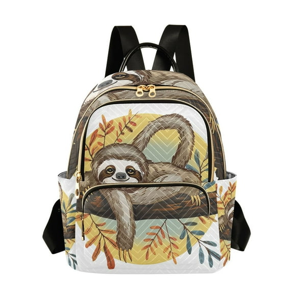 ALAZA Sloth on Branch Womens Travel Laptop Backpack Large Daypack Ladies Shoulder Bags S