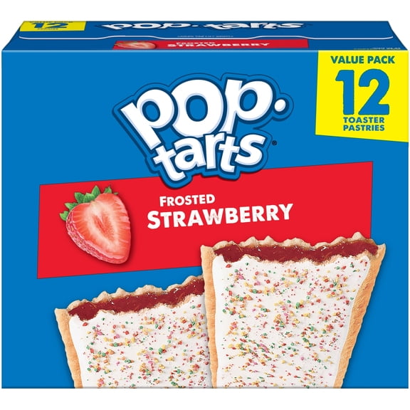 Pop-Tarts Frosted Strawberry Toaster Pastries, Breakfast Foods, Shelf-Stable, 20.3 oz (12 Count)