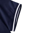thumbnail image 7 of Cotton Short Sleeve Polo Shirts for Men 3 Button Slim Fit Golf T Shirts Wrinkle Resistant Breathable Moisture Wicking Business Casual Wear Tops , #02 Navy, 3XL, 7 of 7