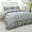 Gray, variant on Move Over White Ruffle Duvet Cover Set Twin Size 2 Layer Ruffled Pattern Soft Microfiber White Ruffle Bedding Set