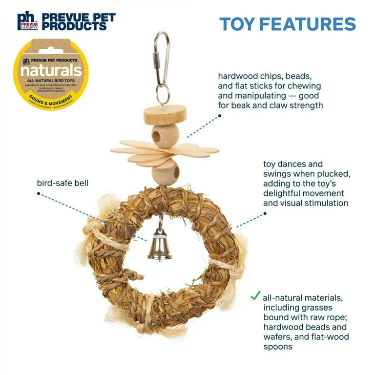 PREVUE NATURALS CROWN BIRD TOY PREVUE NATURALS CROWN BIRD TOY