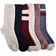 thumbnail image 4 of Lucky Brand Women's Super Soft Boot Socks, 6 Pair, Fits Shoe Sizes 5-10 (Navy/Red/Multi), 4 of 4