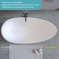 thumbnail image 5 of Holaki 59 inch Stone Resin Freestanding Bathtub,Gracefully Thin Edge Egg Shaped Freestanding Tubs, Overflow and Pop-up Drain Included,Solid Surface Soaking Bath Tub,Stand Alone Tubs,White, 5 of 8