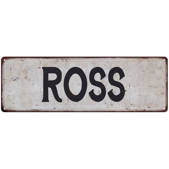 ROSS Vintage Look Rustic Chic Metal Sign 6x18 106180036030