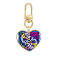 thumbnail image 1 of Constellation Pisces Mexicon Culture Engraving Gold Heart Keychain Metal Keyring Holder, 1 of 3
