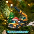 thumbnail image 2 of Custom Name Crane Truck Shaped Ornament Christmas 2025, Personalized Construction Vehicle Ornament Gift for Kids Children Boys Brother, Unique Crane Truck Keepsake Xmas Ornaments for Holiday Birthday, 2 of 5