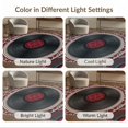 thumbnail image 7 of ODIKA 8'x10' Washable Area Rug Record Vintage Turntable Concentric Ring Border Disc Cd Vinyl Playful Expressive for King Size Bedroom Under Bed, Master Suite, Non-Shedding, Easy Care, 7 of 7