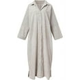 thumbnail image 2 of utcoco Womens Striped Long Sleeve Dress Casual Loose Shirt Dress, 2 of 4