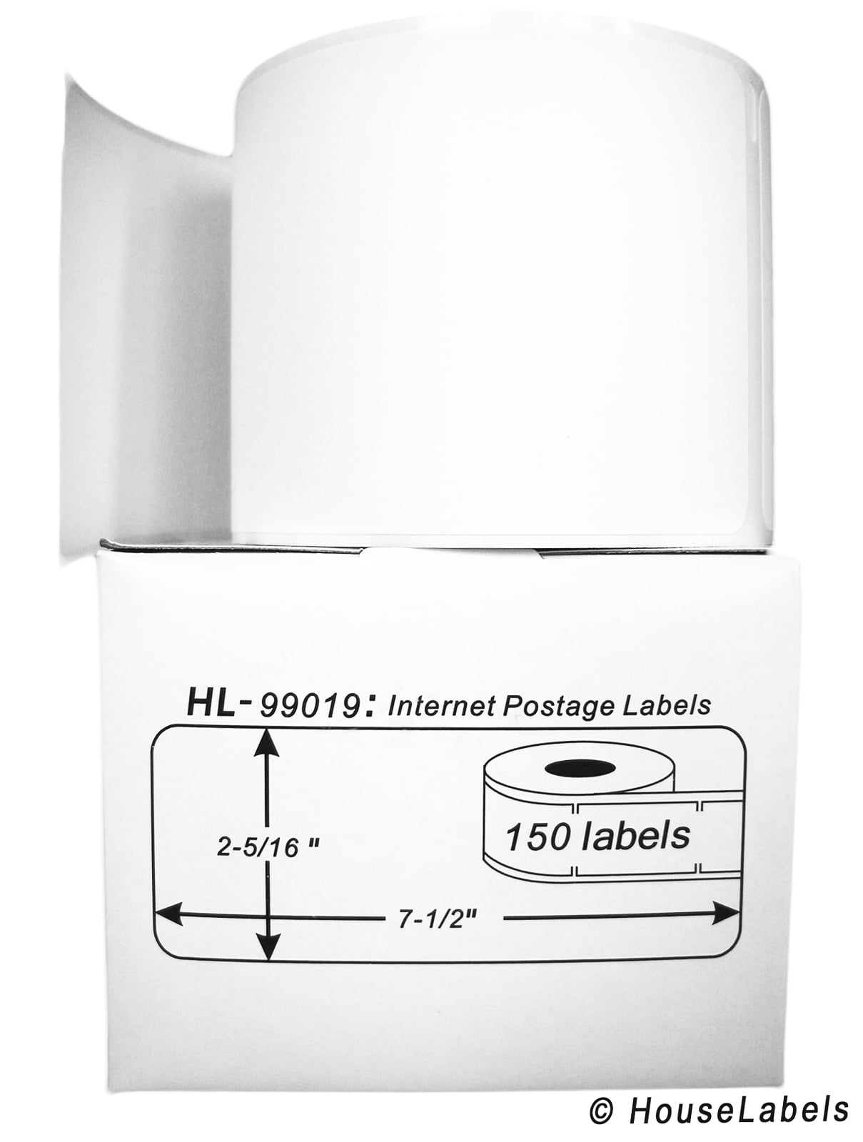 24 Rolls White 99019 Dymo® Compatible Postage Thermal Labels 2-5/16" x 7-1/2" 
