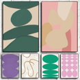 thumbnail image 2 of Póster de formas abstractas sin marco, papel Kraft para club, bar, póster vintage, arte de pared, pintura, dormitorio, estudio, pegatinas, 2 of 5