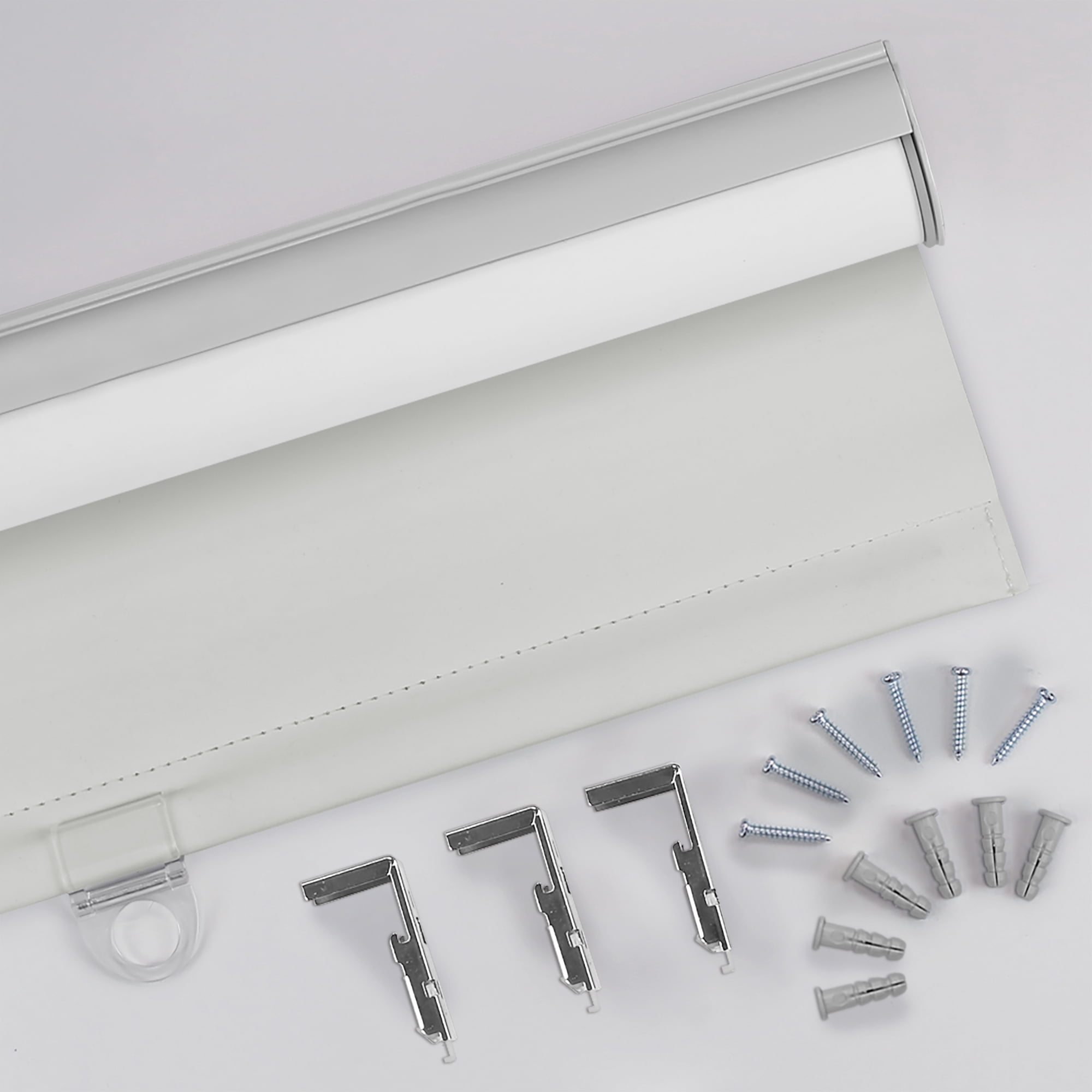 Mainstays Blackout Slow Release Roller Shade, 1-Piece, Grey, 39" W x 72" L