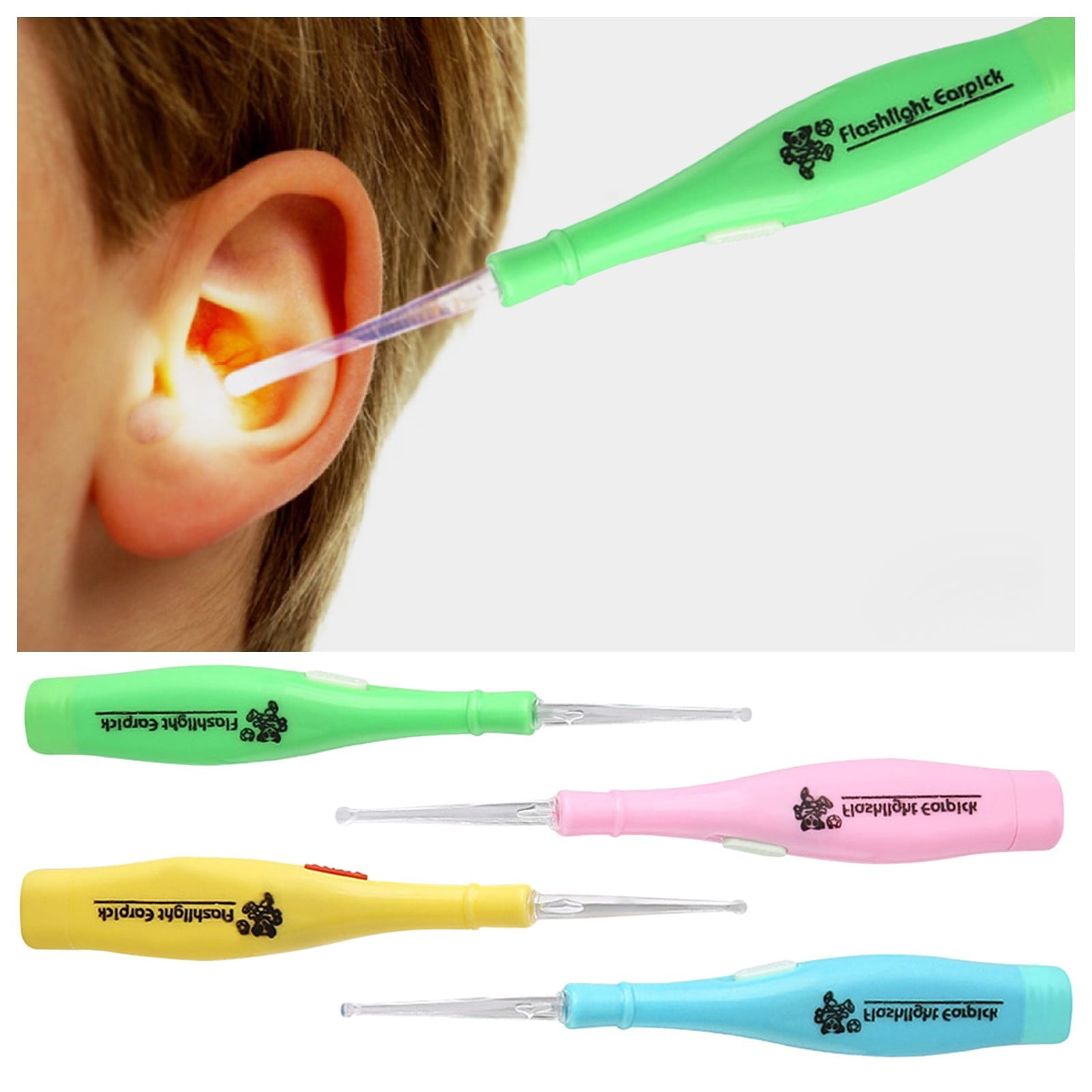 Ear Wax Removal Tool with Led Light for Kids - Toddlers, Infants, Baby and  Adult by BonnyEars | Stainless Steel Earwax Remover Kit | Ear Pick Spoon