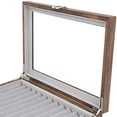 thumbnail image 3 of TISHITA 3 Layers Wooden Pen Display Box Lightweight Organizer with Clear Lid Pen Box Black Brown, 3 of 8