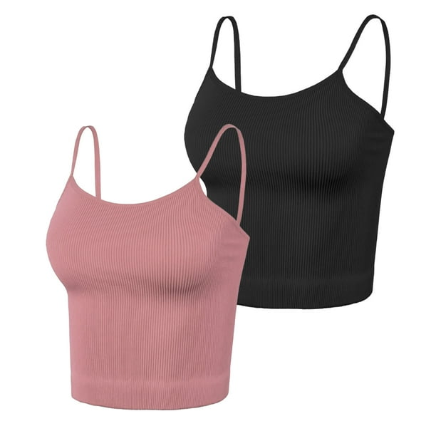 Pack 2 Blusas De Tirante Canalé Fresca Basicos Mujer Moda