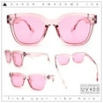 thumbnail image 2 of Womens Fun Pop Color Oversized Horn Rim Retro Plastic Fashion Sunglasses Pink, 2 of 7