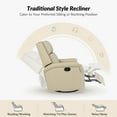thumbnail image 6 of Genuine Leather Swivel Rocker Recliner Wingback Transitional Beige, 6 of 8