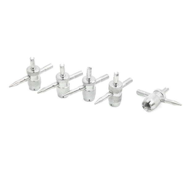5uds 4 Vías Extractor Llave del Núcleo de La Válvula del Neumático del Vehículo Coche