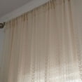 thumbnail image 5 of Crochet Lace Window Curtain Panel with Tassels Semi Sheer Hollow Curtains for Bedroom Living Room, 1 Pane Rod Pocketl, 5 of 7
