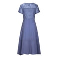 thumbnail image 5 of WTXUE Robe à Paillettes pour Femmes, Robe Longue Maxi en Mousseline Patchwork à Col Rond avec Imprimé à Paillettes pour Femmes, 2# Gris 2TG, 5 of 5