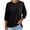 O Neck-Black, variant on Jewelreauty Elbow Length Tops for Women Casual Crewneck Basic Tee Shirts Summer Loose Going Out Blouses (S, White)