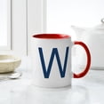 thumbnail image 4 of CafePress - Blue W - 11 oz Ceramic Mug - Novelty Coffee Tea Cup, 4 of 4