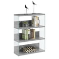 thumbnail image 6 of Convenience Concepts SoHo 4 Tier Glass Wide Bookcase, Gray Faux Marble/Glass, 6 of 6