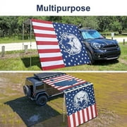 Yescom 6.4x6.7 Ft Car Awning Side Wall for SUV Awning Shade Screen Roof Rack Truck Vehicle Tent Windbreak Front Outdoors Camping(Fit Car Awning)
