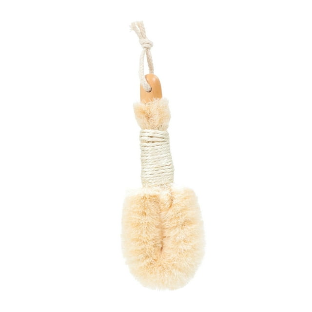 Cepillo de sisal para el cuerpo y la piel seca para baño y ducha: fibras naturales para mejorar la circulación sanguínea y exfoliar la piel