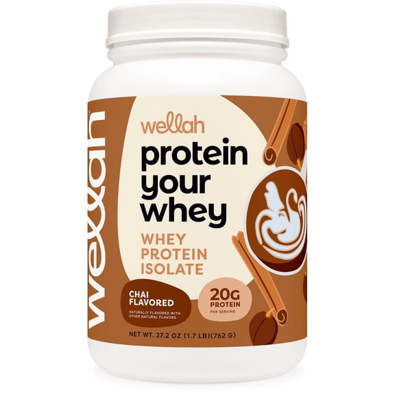 Wellah Protein Your Whey (30 Servings, Chai Flavored) - Whey Protein Isolate Protein