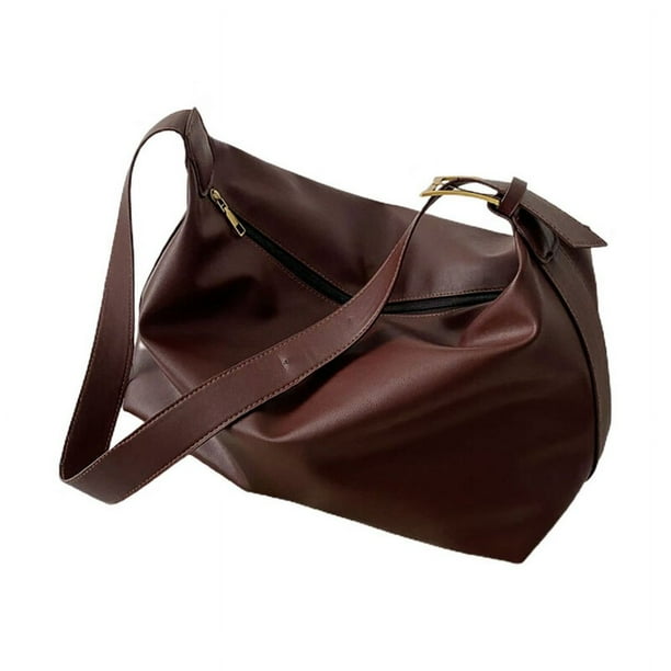 OUSITAID Women Shoulder Bag Women Shoulder Bag Large Capacity Soft Faux Leather Waterproof Solid Color Vintage Ladies Tote Shopping Bag Daily Life Walmart