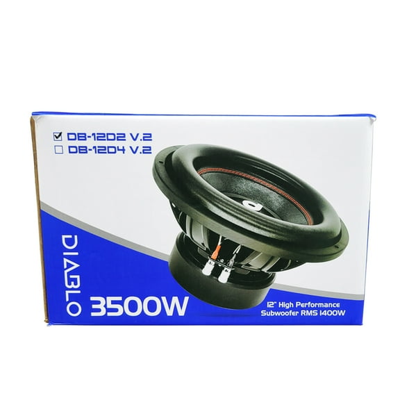 Diablo DB-12D2 V.2 12" 3500W Max Dual 2-Ohm Voice Coil Car Audio Subwoofer