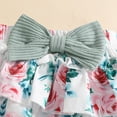 thumbnail image 4 of mgoYE Newborn Baby Girl Clothes Infant Ruffles Romper Shorts Set 3 6 9 12 18 Month Floral Summer Outfits Cute Baby Clothes Girl Size 12-18 Months, 4 of 7