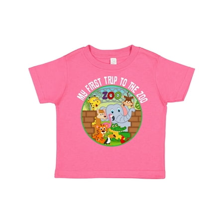 

Inktastic 1st Trip to Zoo Animals Outfit Gift Toddler Boy or Toddler Girl T-Shirt