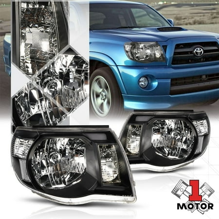 Black Housing Headlight Lamp Clear Turn Signal Reflector For 05 11 Black Housing Headlight Lamp Clear Turn Signal Reflector For 05 11 Toyota Tacoma 06 07 08 09 10