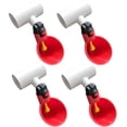 thumbnail image 1 of Vasos para bebederos para pollos, paquete de 4 accesorios en T de PVC para bebederos para pollos, con roscas FTP de 1/8 de pulgada, bebederos automáticos para pollos, patos y codornices, 1 of 7