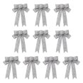 thumbnail image 1 of Pack Of 10 Gold Bows  Christmas Tree Decoration Bows  9 Inches (approximately 23 Cm) Long And 9 Inches (approximately 23 Cm), 1 of 7