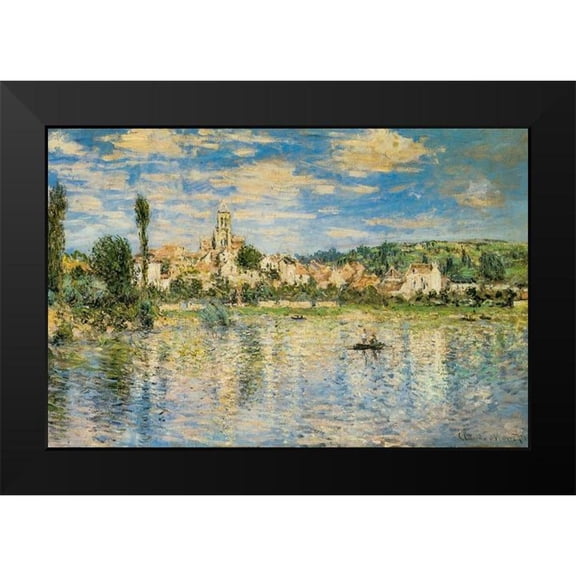 Monet, Claude 14x11 Black Modern Framed Museum Art Print Titled - Vetheuil in Winter 1879