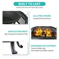thumbnail image 4 of WDZS22 Inches Portable Fire Pit Outdoor Wood Burning Steel Lightweight BBQ Grill Firepit Bowl with Log Grate&Poker for Outside Patio Campfire Bonfire Backyard, 4 of 9