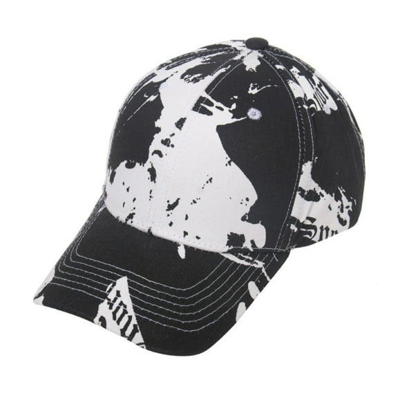 ZPAQI Unisex Summer Sunscreen Baseball Cap Multicolor Tie-Dye Letters Graffiti Print Harajuku Sport Adjustable Trucker Hat