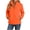 Orange, variant on Women's Softshell Jacket Fleece Lined Zip Up Stand Collar Long Sleeve Windproof Coat Zip Pockets Loose Casual Outdoor Outerwear Fall Winter White