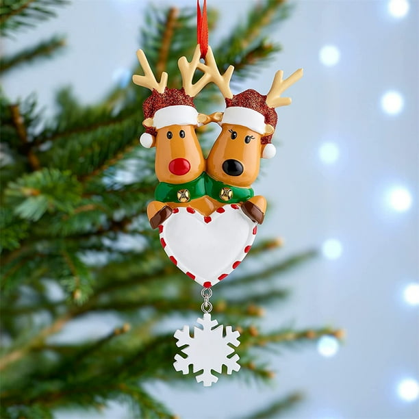 2Pcs Personalized Deer Family 2, 3, 4, 5, 6 Christmas Tree Decorations Cute Santa Deer Winter Gift Year Durable 2022 Home Christmas Decoration Set Creative Gift (Christmas Deer) - Walmart.com