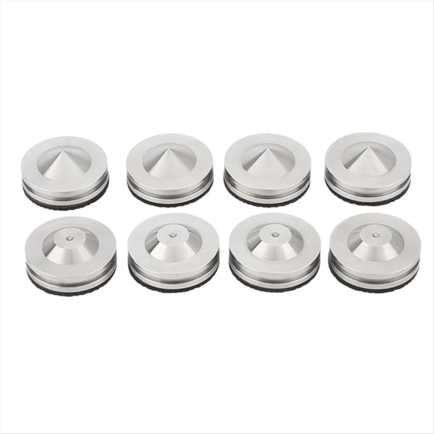 Juego de 4 Soportes para Altavoces de Acero Inoxidable con Base de Almohadillas para los Pies y Aislamiento de Altavoces de Audio de Alta Fidelidad