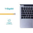 thumbnail image 5 of Monoprice Cat6 Ethernet Patch Cable - 7 Feet - Yellow | Network Internet Cord - RJ45, Stranded, 550Mhz, UTP, Pure Bare Copper Wire, 24AWG - Zeroboot Series, 5 of 6