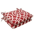 thumbnail image 1 of Pillow Perfect Indoor/Outdoor New Geo Squared Seat Cushion, Red, Set of 2, 1 of 1