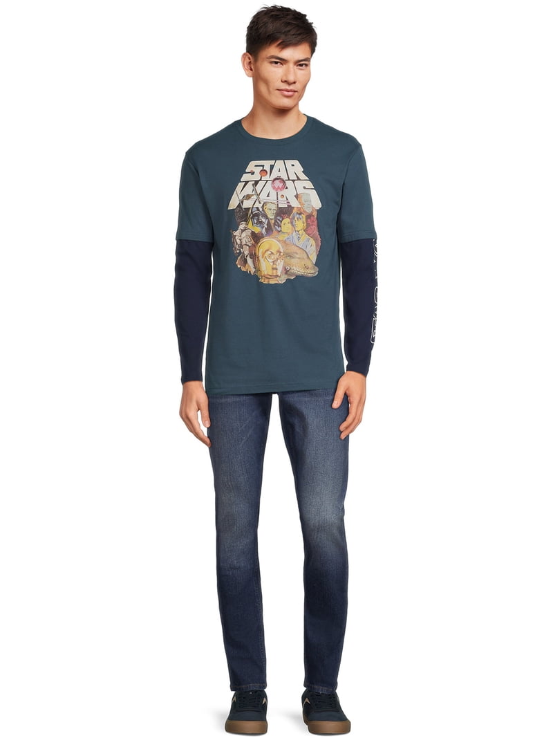 star wars dress shirt long sleeve Star Wars Characters Chambray Long-Sleeve Button-Up (Exclusive)
