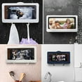 thumbnail image 6 of Liner Tablet Or Phone Holder Waterproof Case Box Wall Mounted All Covered Mobile Phone Shelves Self-Adhesive Shower Accessories（White）, 6 of 7
