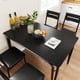 thumbnail image 3 of 5 piece rectangular negra dining mesa set con 4 sillas para 4 - ideal para para dining room, 3 of 5