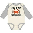 thumbnail image 3 of Inktastic This is My Crab Eating Shirt Boys or Girls Long Sleeve Baby Bodysuit, 3 of 5
