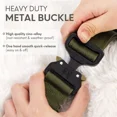 thumbnail image 4 of Jumpress Airtag Dog Collar for Large Dogs, Heavy Duty Tactical Dog Collar, 1.5’’ Wide Large Dog Collar (Green,Neck 20-25’’), 4 of 8