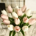 thumbnail image 6 of 6Pcs Tulips, Cyenie 1Pc Artificial Flower D, Mother Gift Artificial Flower True Artificial Flower Home Office Wedding Decoration Arrangement Bouquet Decoration with Artificial Flowers, 6 of 9